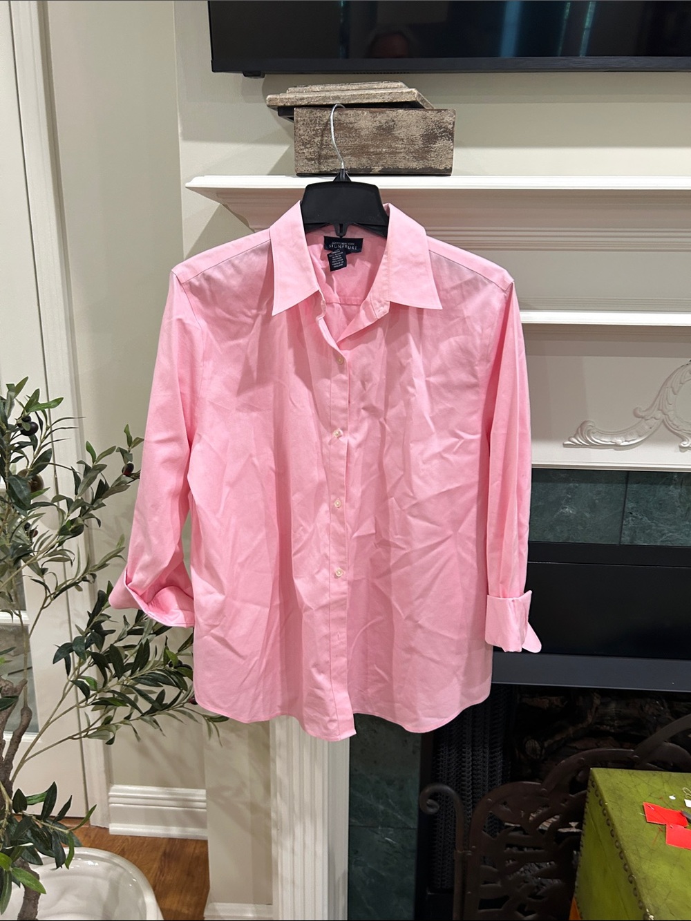 Jones New York Pink Button-Up Blouse